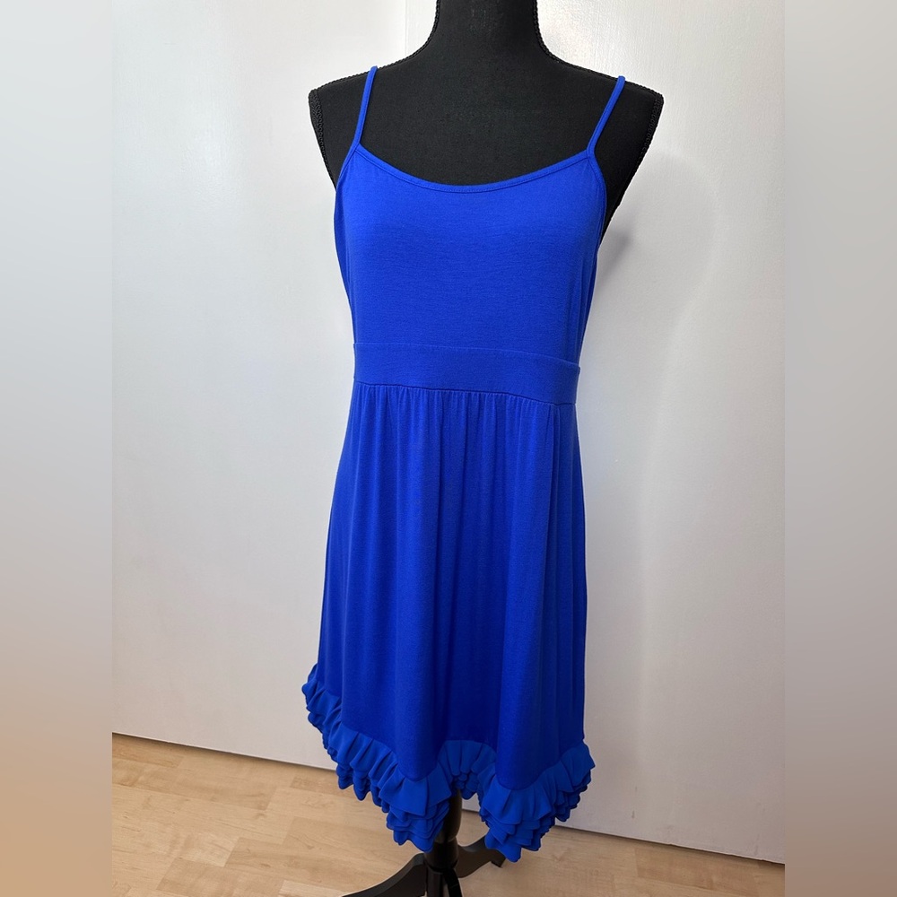 Express | spaghetti strapped ruffled hem skater dress